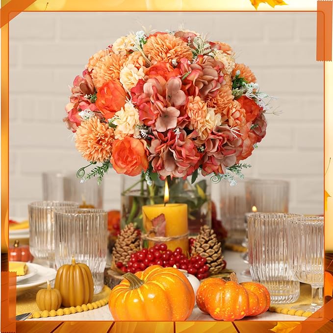 Tigeen Artificial Flowers Artificial Peonies Silk Flowers Faux Peony Fake Peony - Image 5