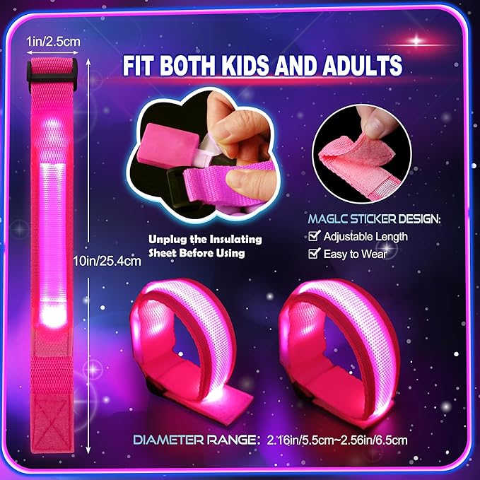 GIFTINBOX 12/6 PCS LED Light Up Bracelets - Image 2