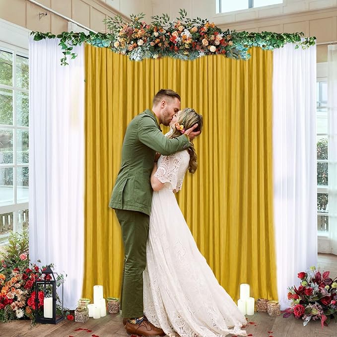 10 x 10 Feet Gold Backdrop Curtain - Image 6
