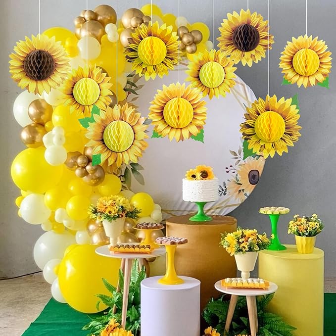 SUNBEAUTY 9 PCS 10 Inches Sunflower Decorations - Image 7