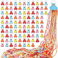 No Mess Streamers 100pack, Colorful Confetti Poppers, Hand Throw Party Poppers by Slofunife