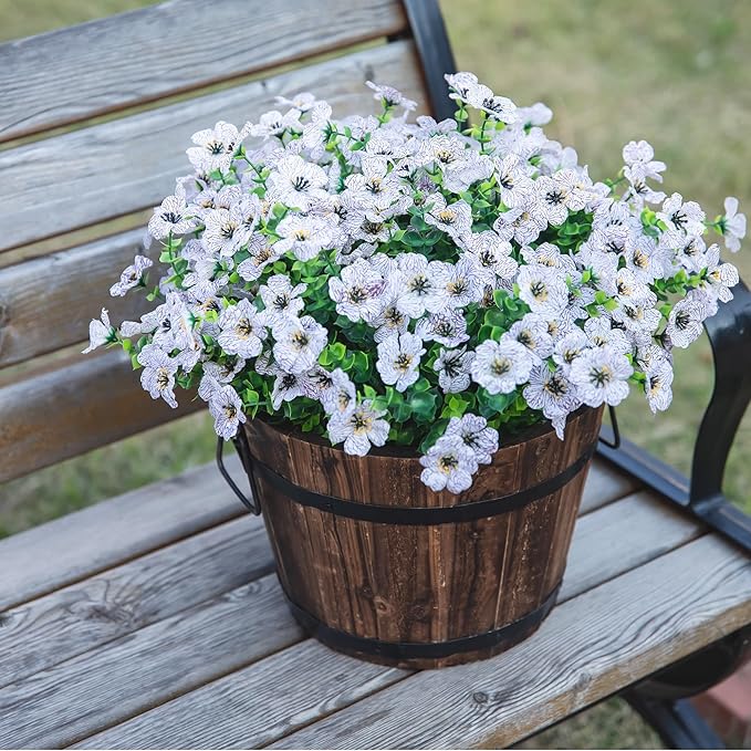 HyeFlora Artificial Flowers for Outdoor Indoor Garden Home Decoration, Faux - Image 7