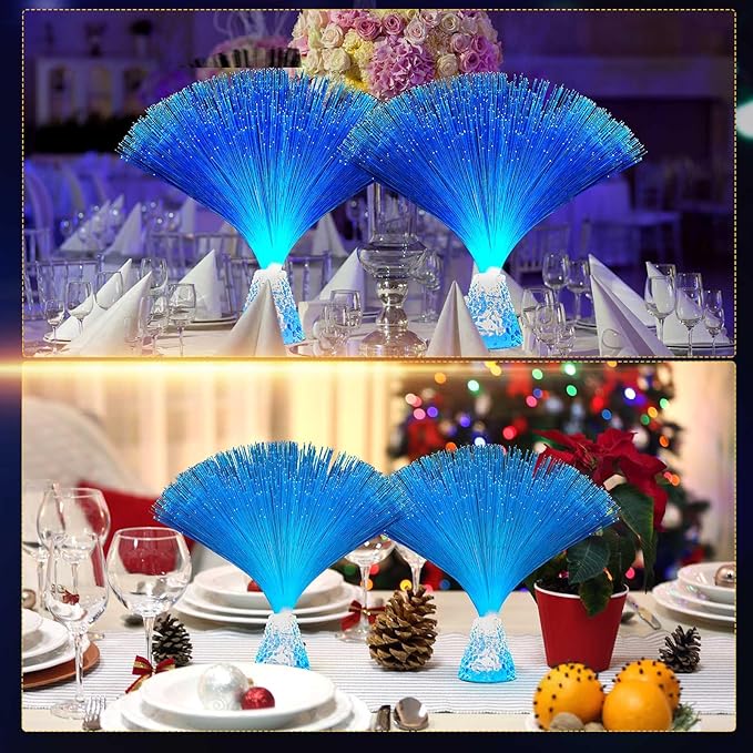 Patelai 10 Pcs LED Fiber Optic Lamp Color Changing Fiber Optic Night Light - Image 7