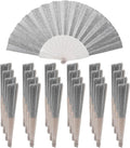 24 Pack Handheld Fan, Folding Hand Glitter fan by SiissaPeksid