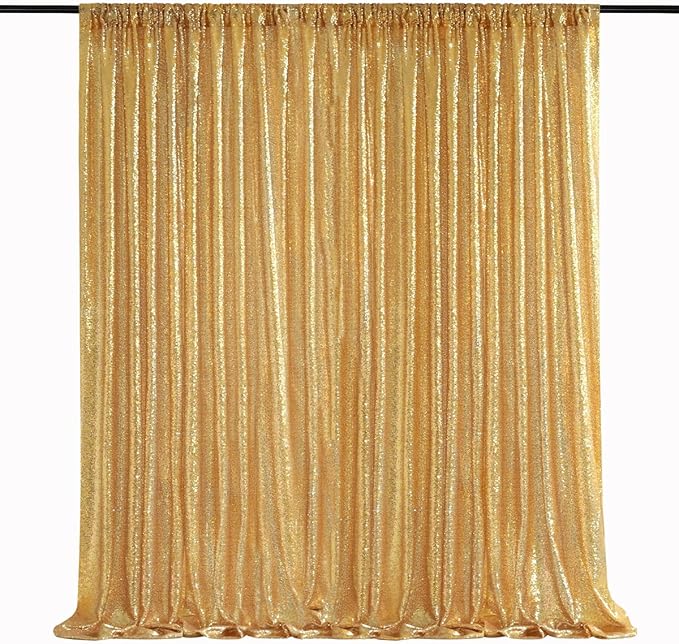 7ft x 7ft Gold Sequin Backdrop Curtain Glitter Photo Booth Backdrop - Image 7
