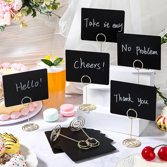 TecUnite 12 Pcs Mini Chalkboard Signs - Image 6
