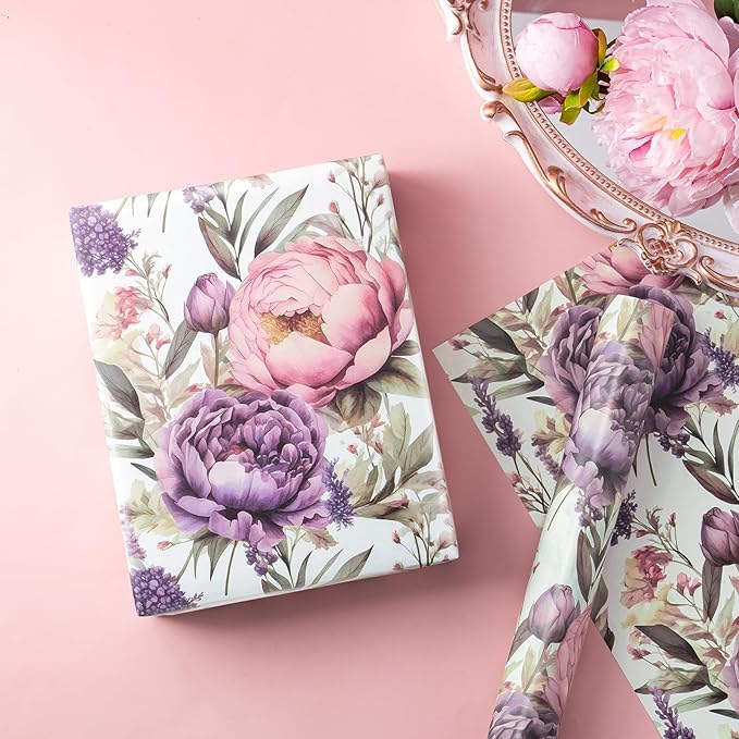 WRAPAHOLIC Floral Wrapping Paper Roll - Image 6