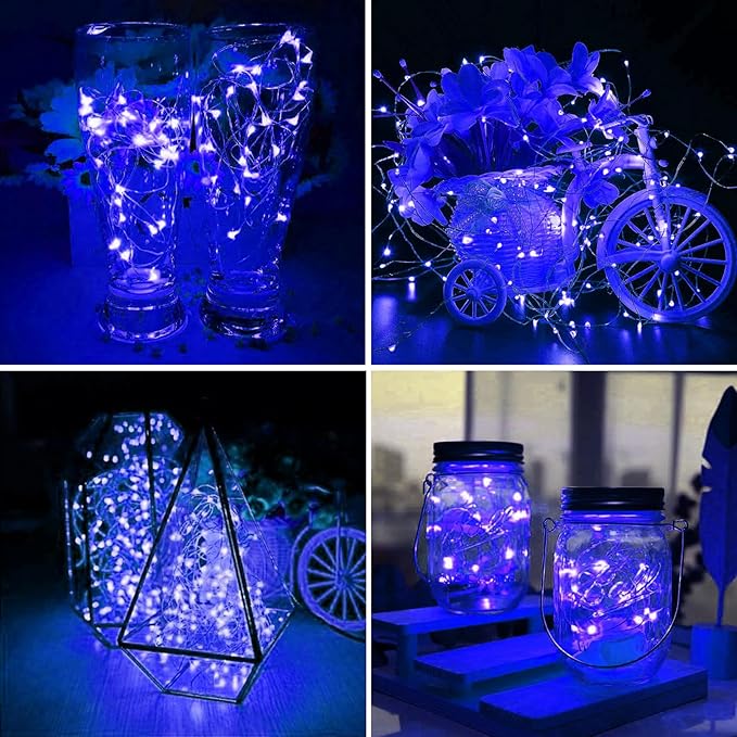 ZGWJ 100 Pack Fairy Lights Battery Operated, 7ft 20 Mini LED Fairy String - Image 5