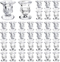 36 Pcs Candlestick Holders 2 Style Taper Candle Holders Bulk Small Glass Candle by OLUTACOT