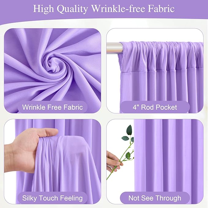 Lavender Backdrop Curtains - Image 2