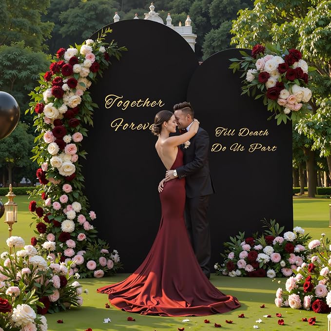 Black Arch Backdrop Cover for Wedding, Birthday Party Decor, Chiara Backdrop - Image 2