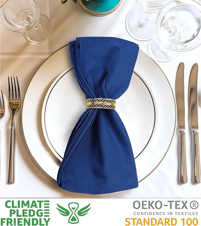 Urban Villa Cloth Napkins 100% Cotton Slub Absorbent Dinner Napkins Oversized - Image 3