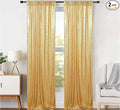 JYFLZQ Gold Sequin Backdrop Curtains 4ft x 8ft 2 Panel Glitter Photo Booth by JYFLZQ