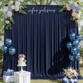 10x10ft Wrinkle Free Navy Blue Backdrop Curtains by CO-AVE