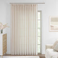 Vision Home Natural Pinch Pleated Semi Sheer Curtains Textured Linen Blended by VisionHome