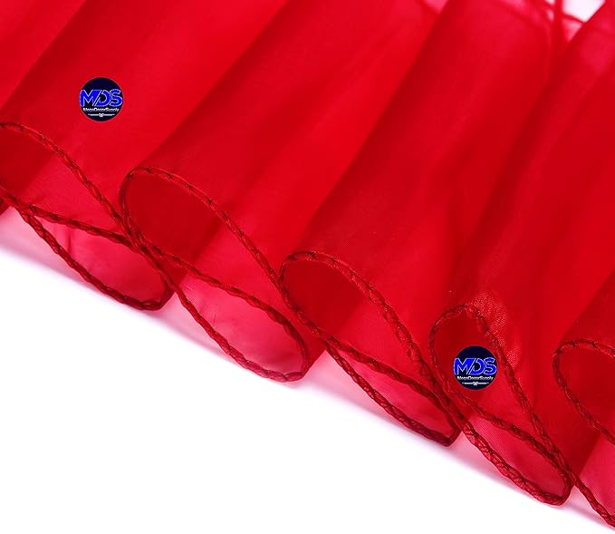 MDS Pack of 50 PCS Organza Chair Sashes Wider Dining Chair Bows Ribbon Tie Back - Image 5