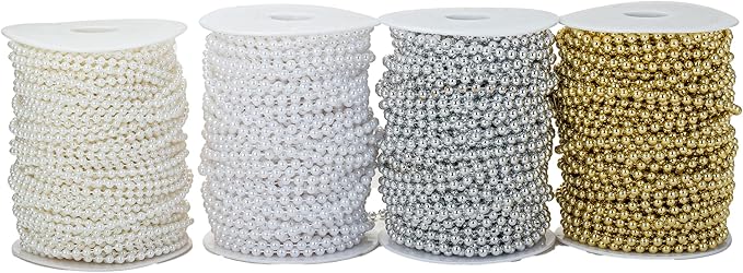 5mm Crafts Faux Pearl Beads Garland Pearl Bead Roll Strand of Pearls to - Image 5