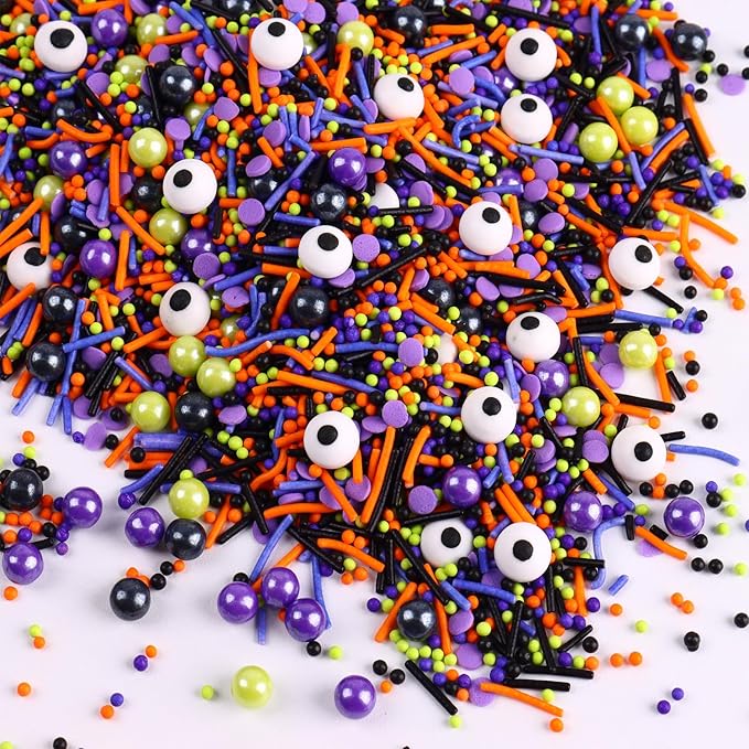 Halloween Sprinkles for Cake Decorating 7ounce, Eyeball Sprinkles for Halloween by cobakey-DessertDecorations