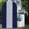 Navy Blue Arch Cover 7.2ft Lace Arched Backdrop Cover Dark Blue Chiara Arch by SOMUAUY