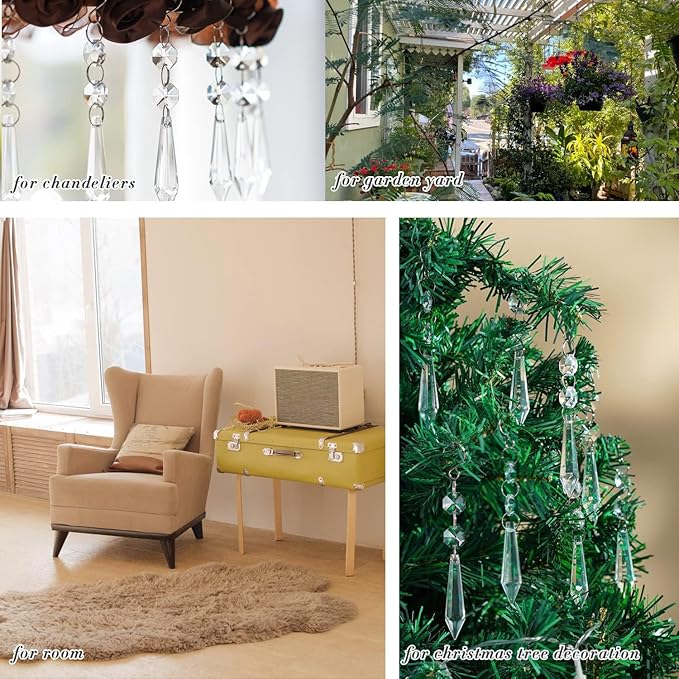 20pcs 55mm Chandelier Icicle Crystal Prism Suncatcher, Crystals - Image 6
