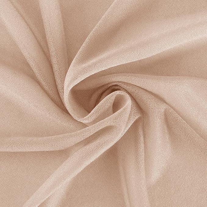 Nude Fall Elegant Arch Draping Fabric 2 Panels Outdoor 29" × 20Ft Sheer Chiffon - Image 4