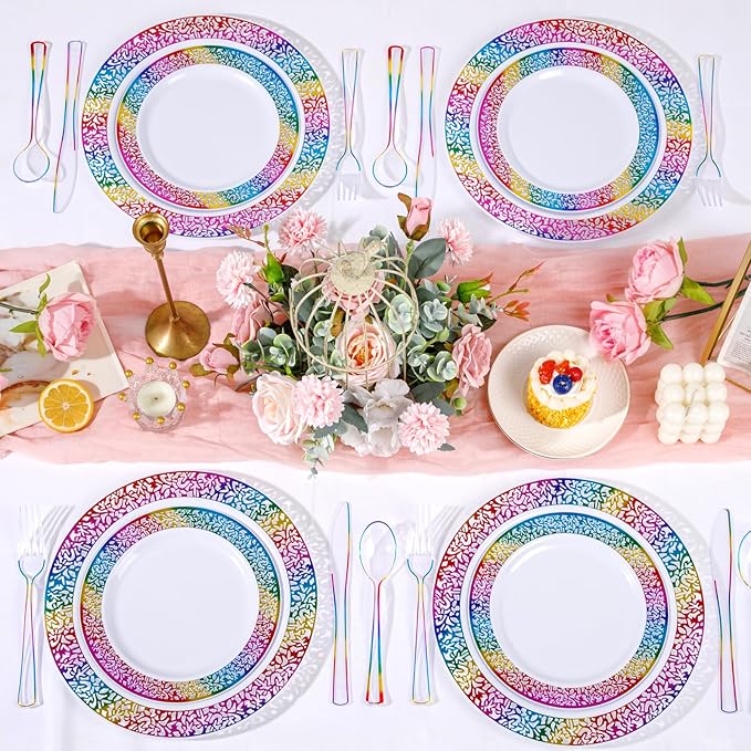 Supernal 120 PCS Clear Plastic Silverware Heavy Duty - Image 7