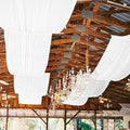 6 Panel White Wedding Drapes, 5ftx10ft Cheesecloth Sheer Fabric Curtains by REWOMC