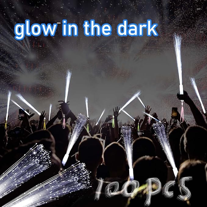 100Pcs White Fiber Optic Wands, 3 Models Wedding Sparklers, Glow Sticks Light - Image 7
