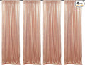 Poise3EHome Rose Gold Sequin Backdrop Curtains, 4 Panels 2FTx8FT Glitter by Poise3EHome