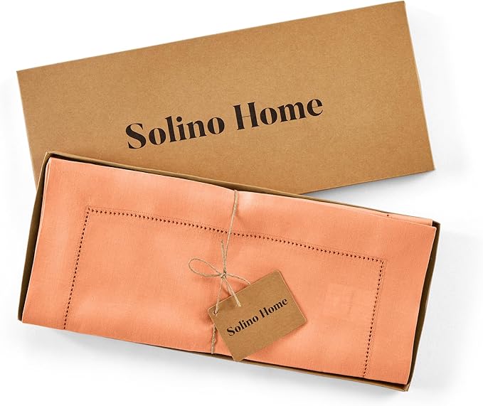 Solino Home Linen Coral Hemstitch Table Runner 36 Inches - Image 6