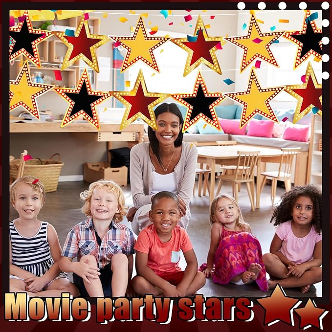 Geosar 48 Pcs Movie Star Cardboard Red Carpet Awards Night Cutouts Confetti - Image 7