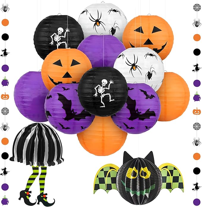 KatchOn, Halloween Hanging Paper Lanterns Set by KatchOn