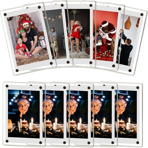 10 Pack-Polaroid Magnets for Refrigerator Acrylic Fridge Magnetic Frame 2.36 x by Unknown