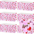 6 Pack 29x108 Inch Love Pink Wave Foil Fringe Table Skirts Metallic Banner by Mebiornt