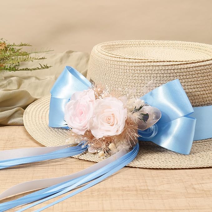 LaRibbons 1 Inch 25 Yard Double Faced Satin Ribbon, Light Blue Satin Craft - Image 4