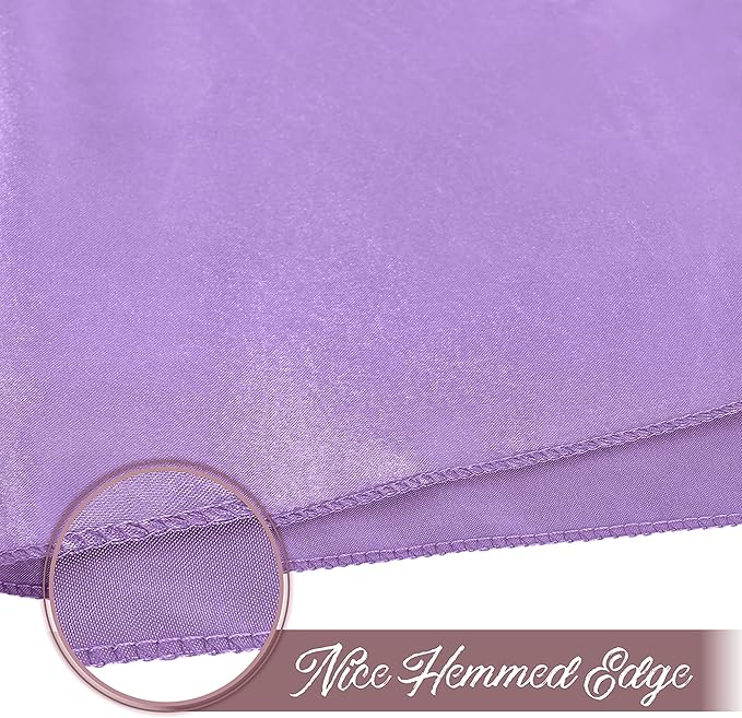 50 Pieces Lavender Satin Napkins, Silky Soft Smooth Washable Napkins - Image 6