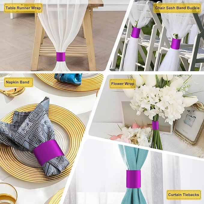 Polymer Material Reusable Napkin Band, Glue-Free Tear-Proof Water Resistant - Image 2