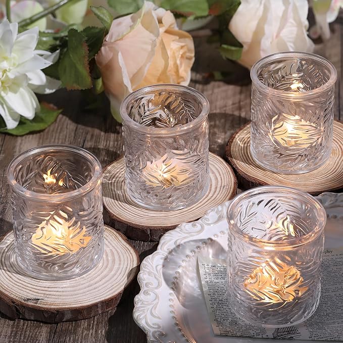 24 pcs Clear Votive Candle Holders, Glass Candle Holders - Image 3
