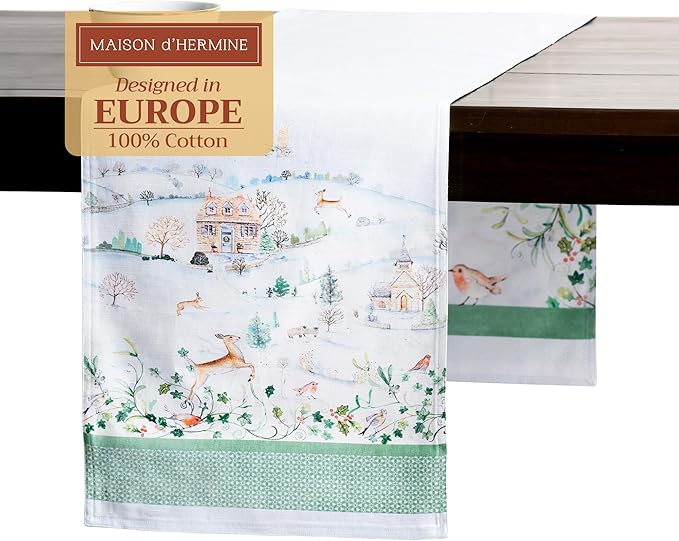 Maison d' Hermine Table Runner 100% Cotton Double Layer Table Runners 72 inches by MaisondHermine