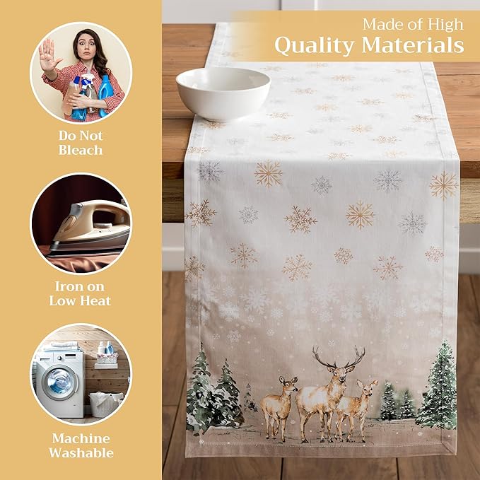 Maison d' Hermine Table Runner 100% Cotton Single Layer Table Runners 108 - Image 3