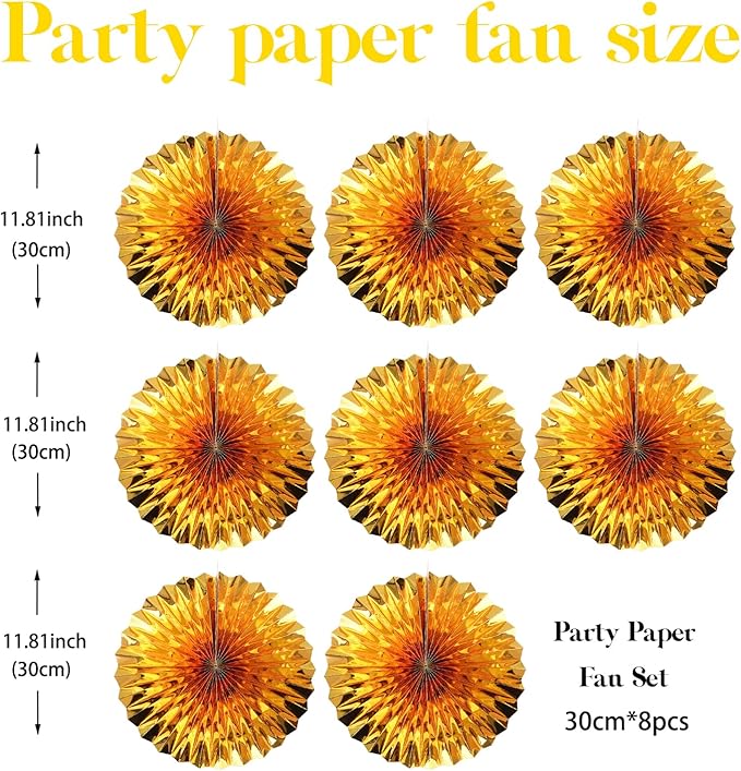 Golden Party Decorations, Engagement Party Decorations 12in, Party Supply - Image 2