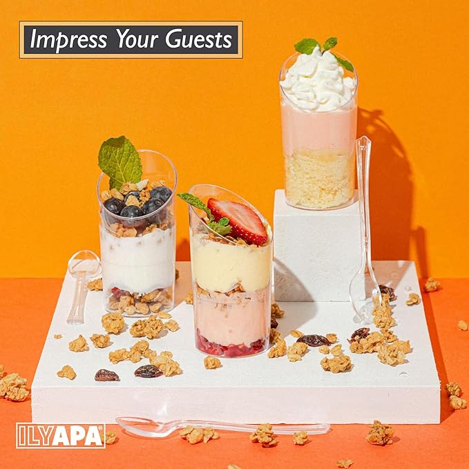 Ilyapa 3oz Plastic Dessert Cups - Image 3