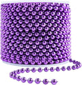 Faux Purple Pearl Beads Garland - 6mm Christmas Tree Beads 22 Yards Spool Pearl by YAXINRUI