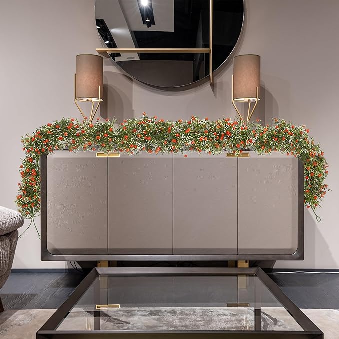 2 Pcs 5.8ft Artificial Baby Breath Flower Vines, Babys Breath Artificial - Image 7