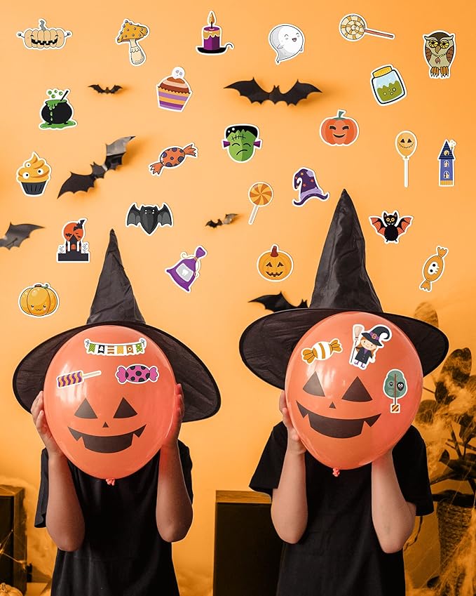 300 PCS Halloween Pumpkin Stickers, Vinyl Waterproof Stickers - Image 4
