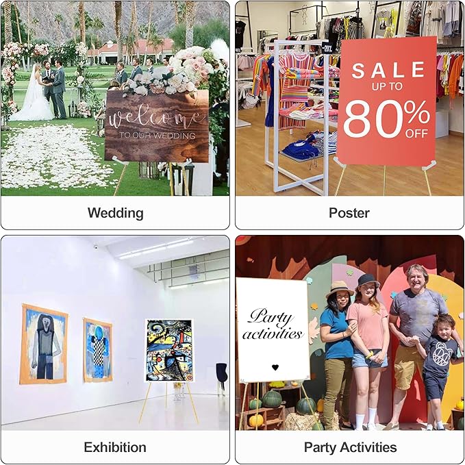 Easel Stand for Sign 63'' Art Easels for Display Wedding Welcome Poster Stand - Image 6