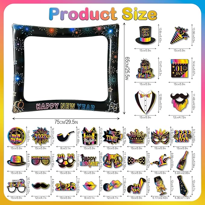 2026 New Year Photo Booth Inflatable Frame Kit - Image 7