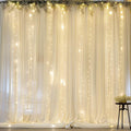 10ft x 10ft Beige Chiffon Backdrop Curtain by WishCare