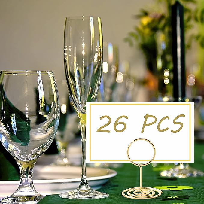 26Pcs Table Number Holders, Place Card Holders, Wire Picture Holders, Small - Image 3
