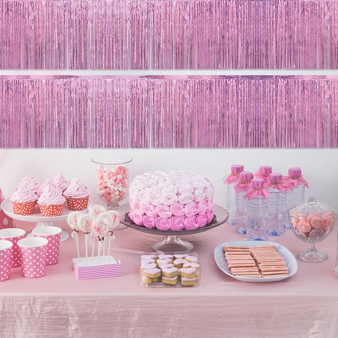 Laser Pink Birthday Decorations Tinsel Garland Parade Float Decorations - Image 2